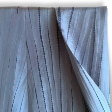 JUBAN DOUBLÉ EN SOIE RAYÉE BLEU-GRIS 007-178 (M)